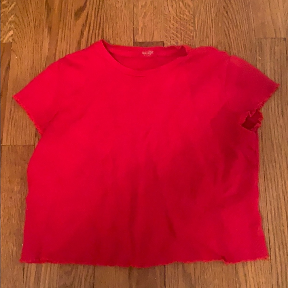 brandy melville red crop top